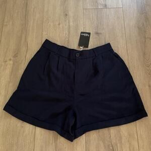 Navy blue asklazy shorts with